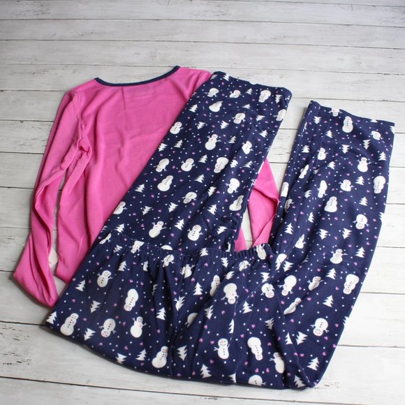 Oshkosh Girl's Christmas Pajama Set Size 6 Snowman - Picture 5 of 6